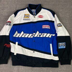 Aelfric Eden Blue and Black Bomber Jacket